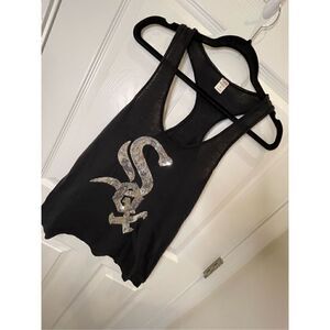 Chicago White Sox Pink tank top black with sequins small women’s